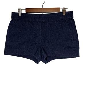J Crew Womens 100% Cotton Navy Blue Stretch Waist Shorts Size 8